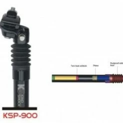 KindShock Federsattelstütze KSP 900 Ø 27,2mm, 350mm Schwarz, Patent